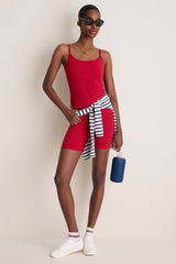 Red Compression Spandex Sofia Cami