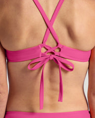 Women's Wavebound Cross-Tie Bikini Top - Magenta Haze