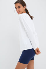 White Long Sleeve Performance Jersey Ryan Boyfriend Tee