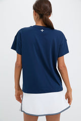 Navy Short Sleeve Performance Jersey Ryan Boyfriend Tee