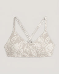 Women's Wavebound Cross-Tie Bikini Top - Nolia Floral Print Stone