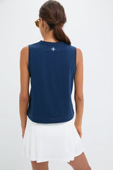 Navy Performance Cotton Sasha Tank