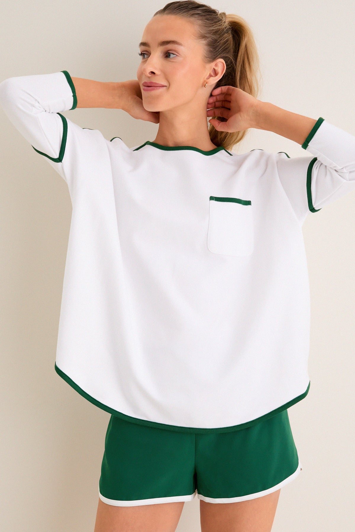 White French Terry Farrah Swing Sweatshirt