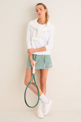White Long Sleeve Performance Cotton Sasha Tee