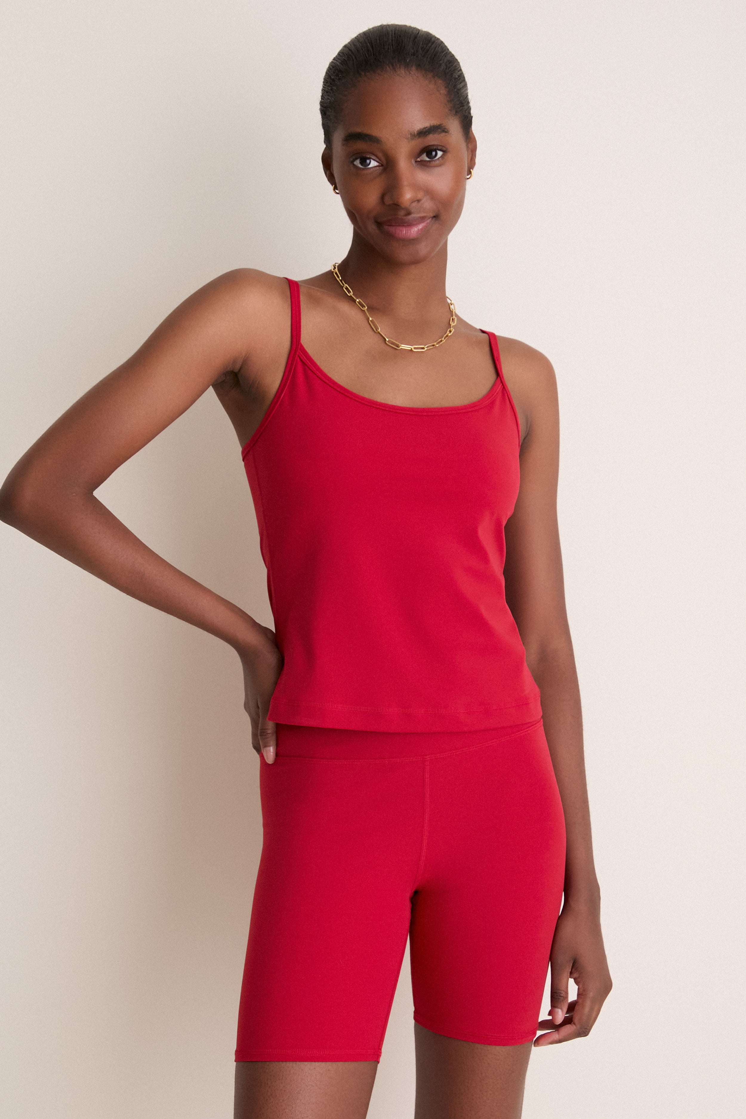 Red Compression Spandex Sofia Cami
