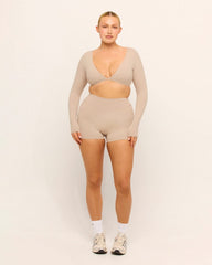 Form Contour Long Sleeve Crop | Fawn