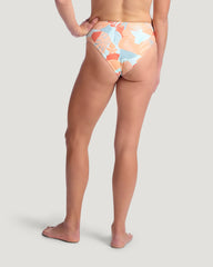 Women's Wavebound High Waisted Bikini Bottom - Calypso Print Light Coral