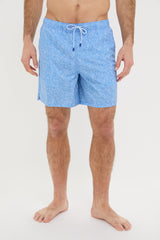Cottage Blue Ripple Effect Swim Trunks